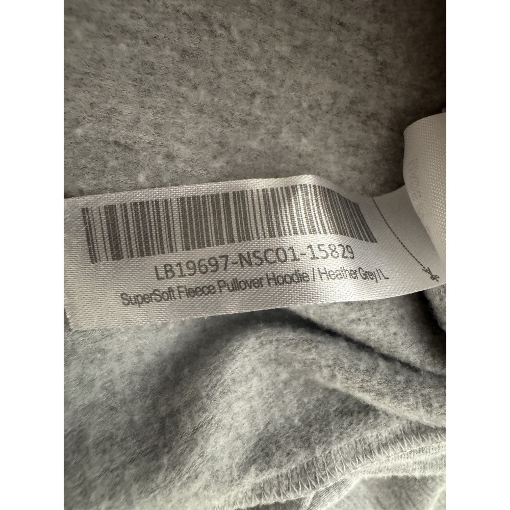 Quince Women's Supersoft Fleece Pullover Hoodie Heather Gray Casual Loungewear L - Picture 7 of 7